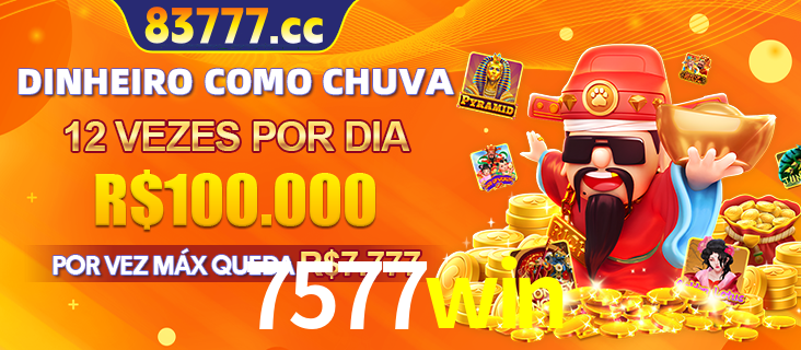 Banner do programa de recompensas Recomende para amigos do 7577win, detalhando os bônus por convidar amigos, com prêmios que chegam a R$288.888.